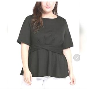Curvy sense 3x black blouse